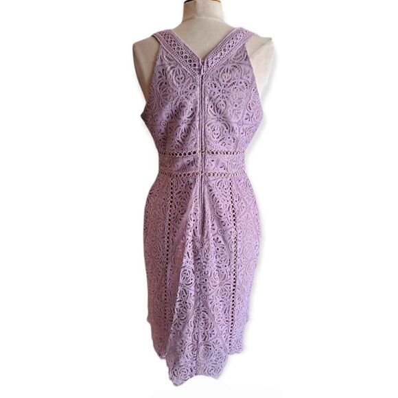 Harlyn by Nordstrom Eyelet Sleeveless Minidress Lavender Medium - Picture 4 of 9